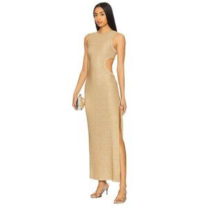 DEVON WINDSOR Maxine Dress in Marigold X-Small New Womens Knit Cut out Maxi Gown
